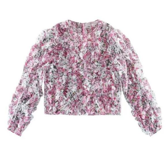 Giambattista Valli x H&M Floral Ruffle Blouse - Picture 1 of 10